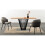 160cm x90 cm Paris Oak Veneer Dining table with Metal Frame 2