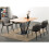 160cm x90 cm Paris Oak Veneer Dining table with Metal Frame 3