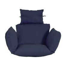 (Navy Blue) Patio Rattan Swing Garden Weave Hanging Egg Chair Wcushion In Or Pad Outdoor