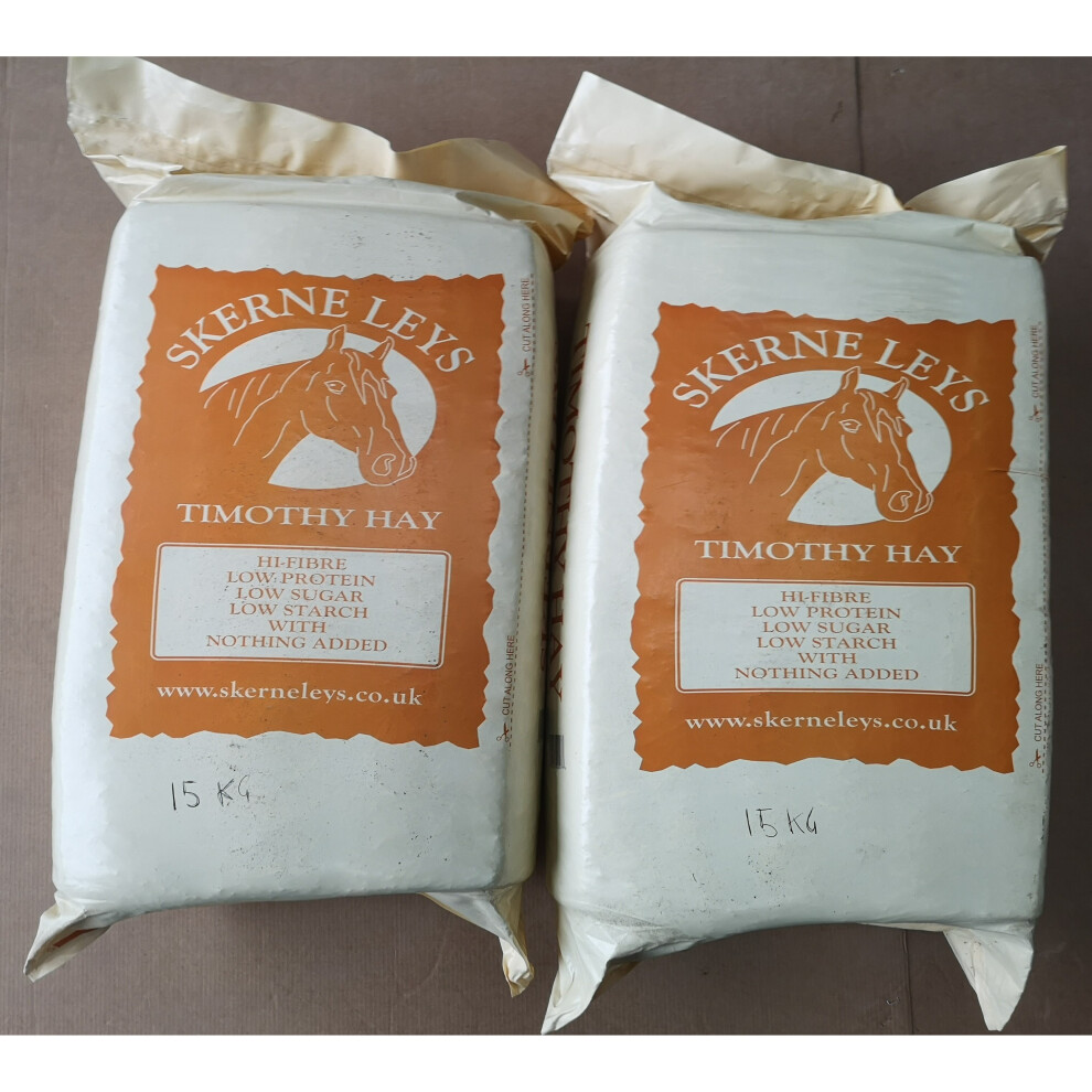 Timothy Hay (Dry) 15Kg - 2 Pack