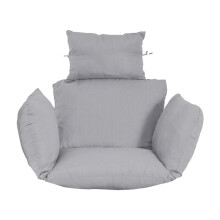(Gray) Patio Rattan Swing Garden Weave Hanging Egg Chair Wcushion In Or Pad Outdoor