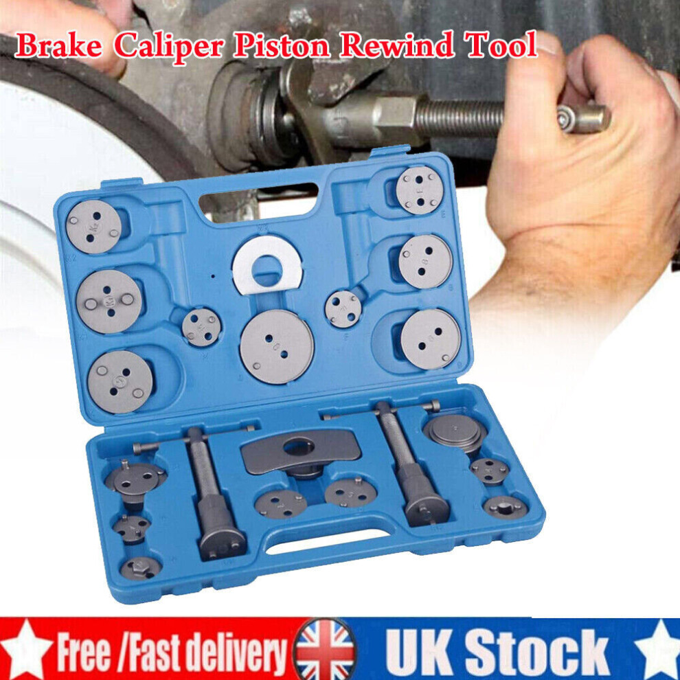 22Pc Disc Brake Caliper Piston Rewind Tool Kit Piston Wind Back Pad Size 22