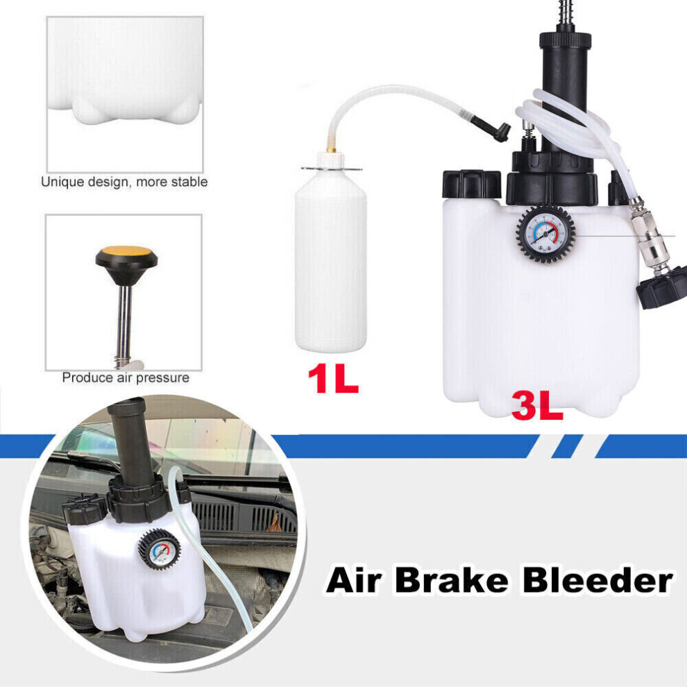 Bleed Tool Pressure 3 Ltr Brake & Clutch Bleeding System Fluid Bleeder 091325100643