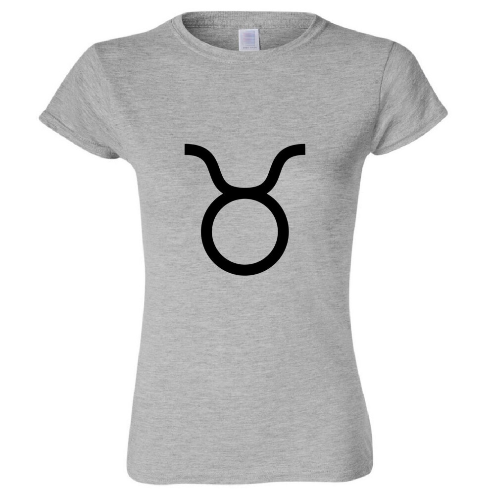 (Sport Grey, M) Taurus Zodiac Horoscope Astrological Earth Sign Ladies Women T Shirt Tee Top