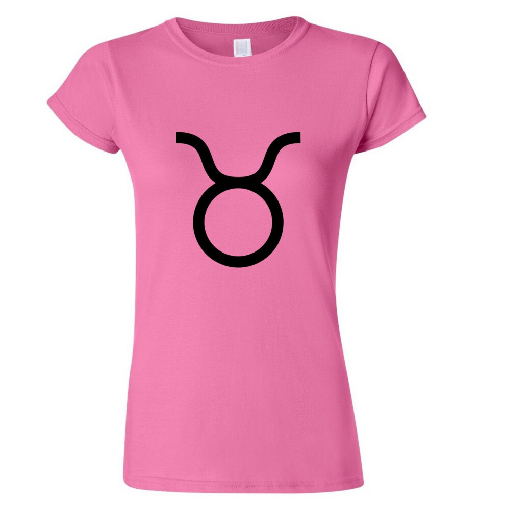 (Pink, M) Taurus Zodiac Horoscope Astrological Earth Sign Ladies Women T Shirt Tee Top