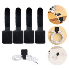 10x Self-Adhesive Cable Organizer Clip Tie Cord Management Wall Wire