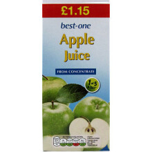 Best-One Apple Juice from Concentrate 1 Litre (Pack of 12)