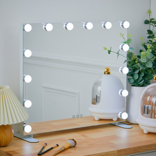 Living And Home Large Hollywood Dimmable 14 LED Light Makeup Mirror