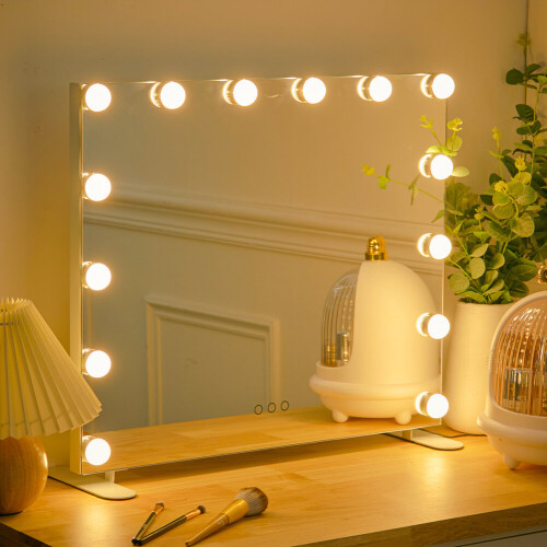 Living And Home Large Hollywood Dimmable 14 LED Light Makeup Mirror 2