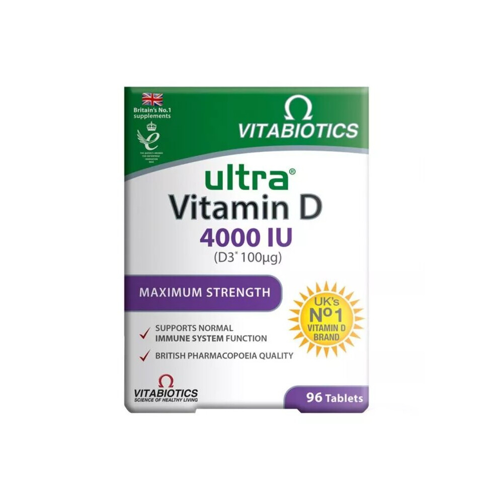 Vitabiotics Ultra Vitamin D3 4000IU Maximum Strength Tablets For Hea