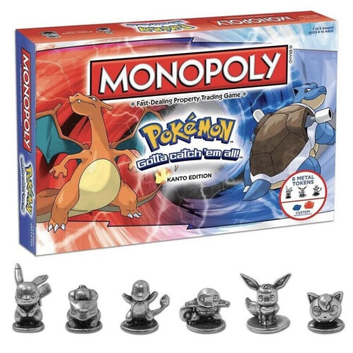 Monopoly Pokemon Monopoly Board Game Pikachu Bulbasaur