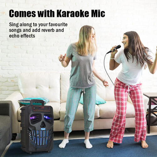 2000W Wireless Bluetooth Speaker Karaoke Party LED Lights Subwoofer 2