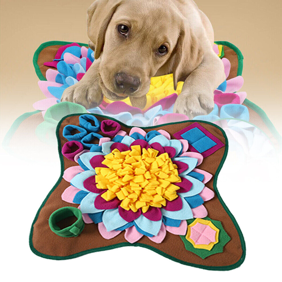 Mdsrjone Pet Dog Snuffle Mat Sniffing Treat Puzzle Feeder Toy Foraging Nose Training