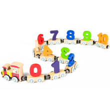(12Figurres) Magnetic Kids Wooden Digital Or Letters Train Educational Puzzle Block Gift Toys
