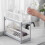Living And Home 2 Tier Shelf Corner Organizer Bathroom Kitchen Storage Rack 4