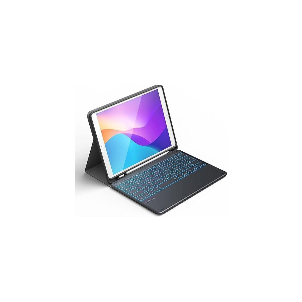 VOPOTEK iPad 10.2-inch Keyboard Case, with Backlit Keys for iPad 9th Gen 2021