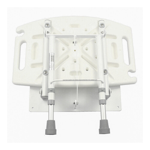 NES Home Wall Mounted Folding Down Shower Seat with Adjustable Legs & Gripping Handles 2