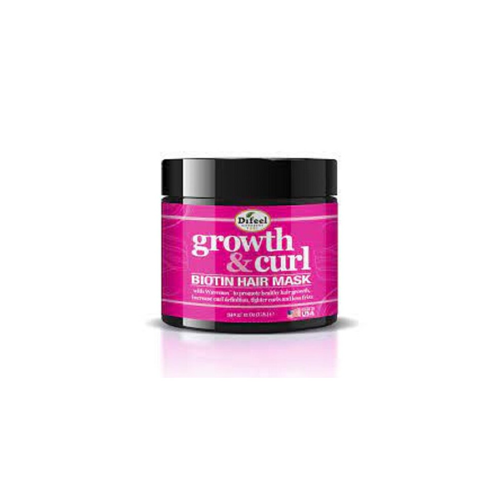 Difeel Growth And Curl Biotin Hair Mask 12oz