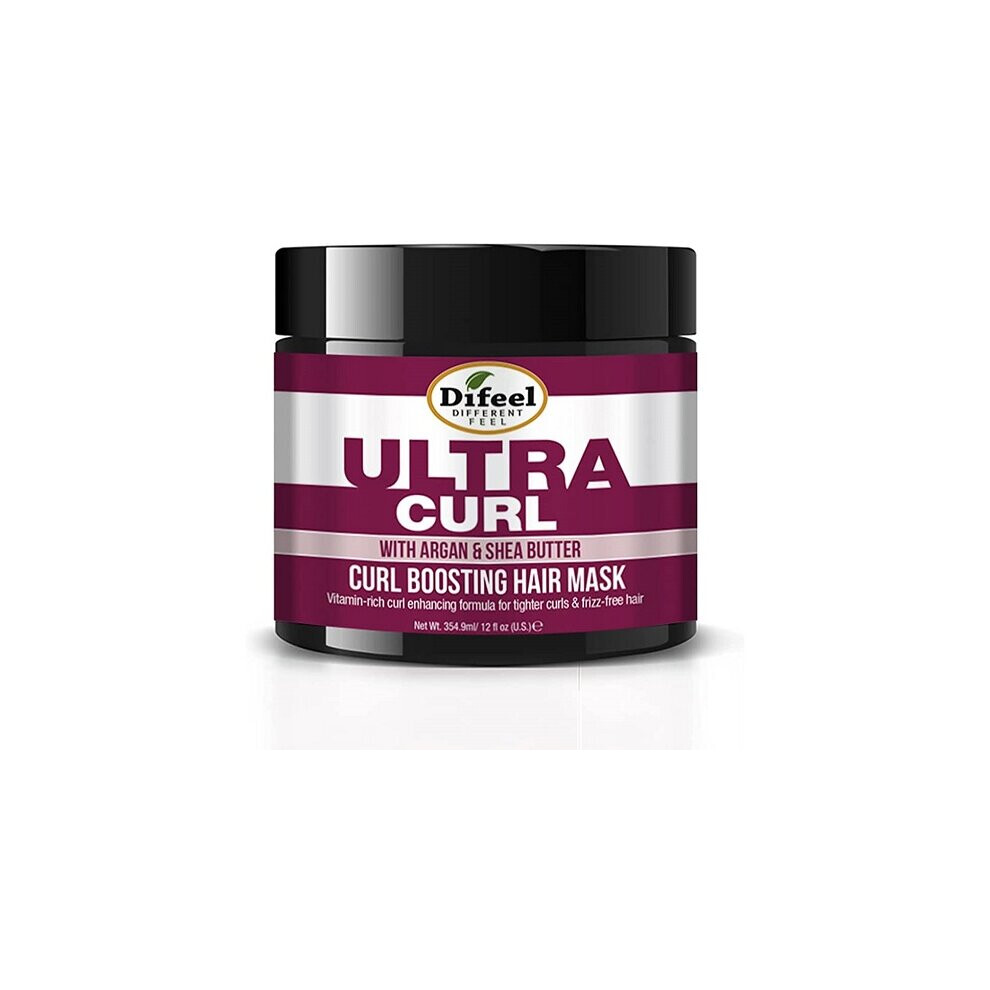 Difeel Ultra Curl With Argan&Shea Butter Curl Boosting Hair Mask 12Oz