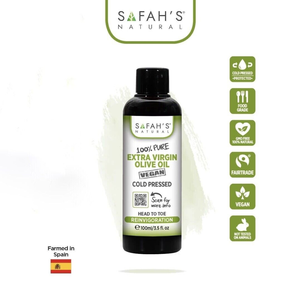 Safah's Natural Cold Press 100% Pure Extra Virgin Olive 100 Ml