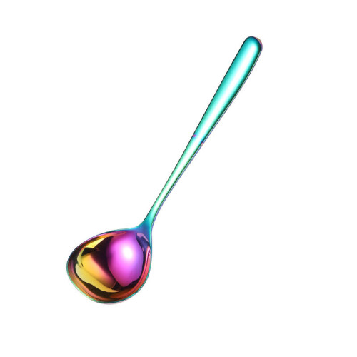(Colour) Stainless Steel Deep Bottom Sauce Soup Spoon