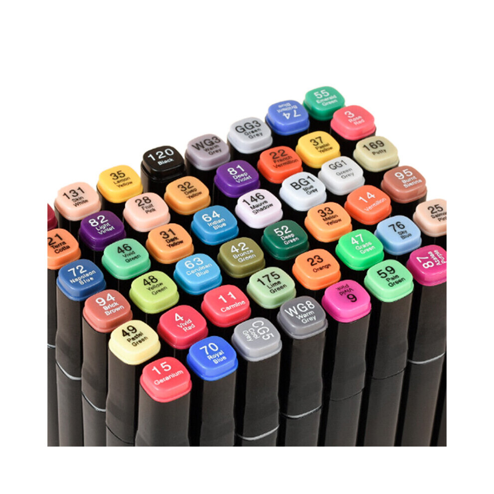 (80 colors) 48/60/80 Colour Double Headed Oily Marker Set Sketch Drawing Graffiti Art Markers for Student School Supplies Stationery