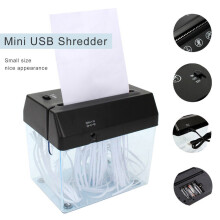 Mini Electric Desktop Office File A6 Paper Shredder Strip-Cut Shredding