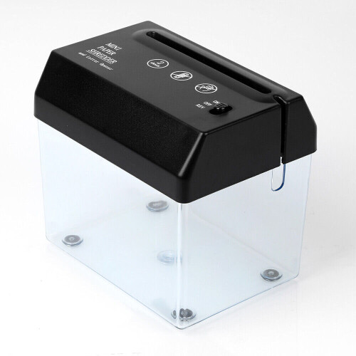 Mini Electric Desktop Office File A6 Paper Shredder Strip-Cut Shredding 1