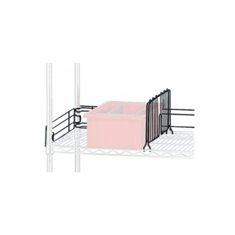 Chrome Wire Shelving Shelf Divider, 24 In. - Black 739608835324