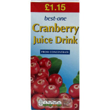 Best-One Cranberry Juice Drink 1 Litre (Pack of 12)