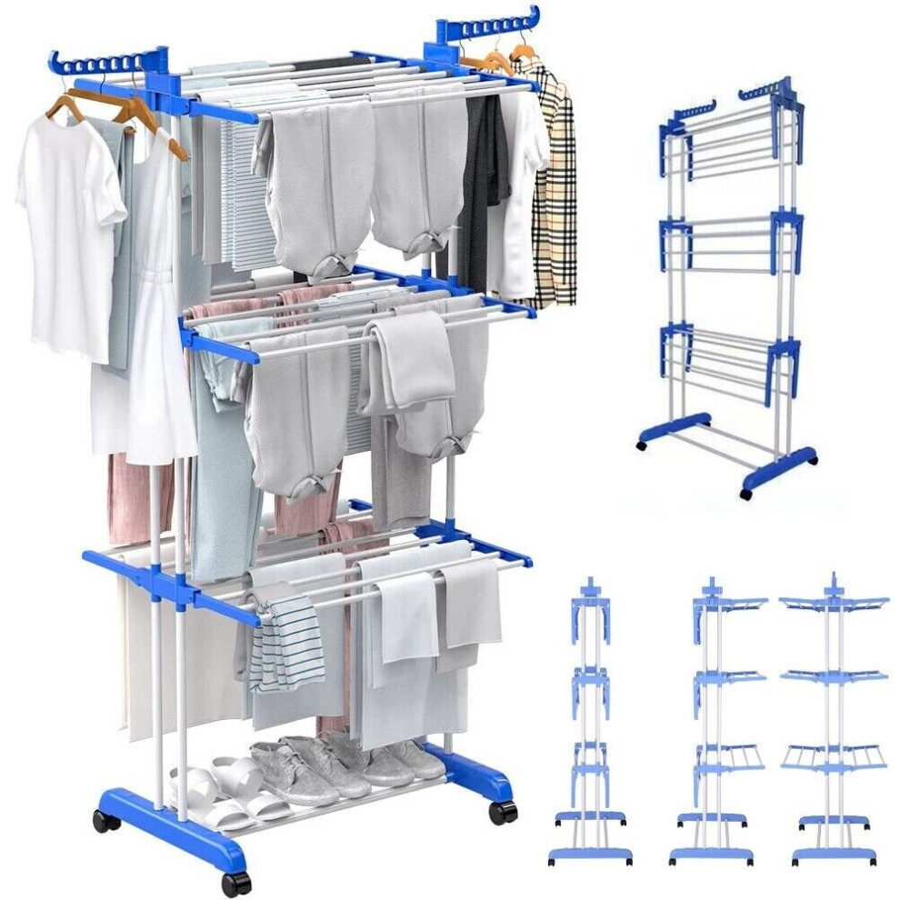 Foldable Extra Large 3 Tier Outdoor Clothes Airer