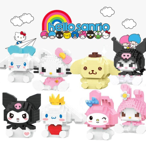 Kuromi Cartoon Sanrio Melody Puzzle Building Blocks Mini Toys ...