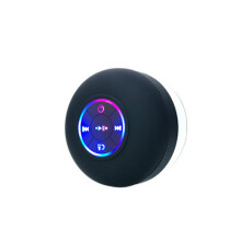 (Black) Bathroomwaterproof With Suction Compact Size Mini Portable Bluetooth Speaker