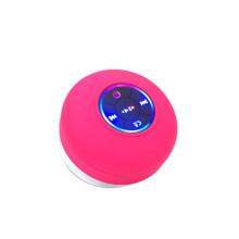 (Pink) Bathroomwaterproof With Suction Compact Size Mini Portable Bluetooth Speaker