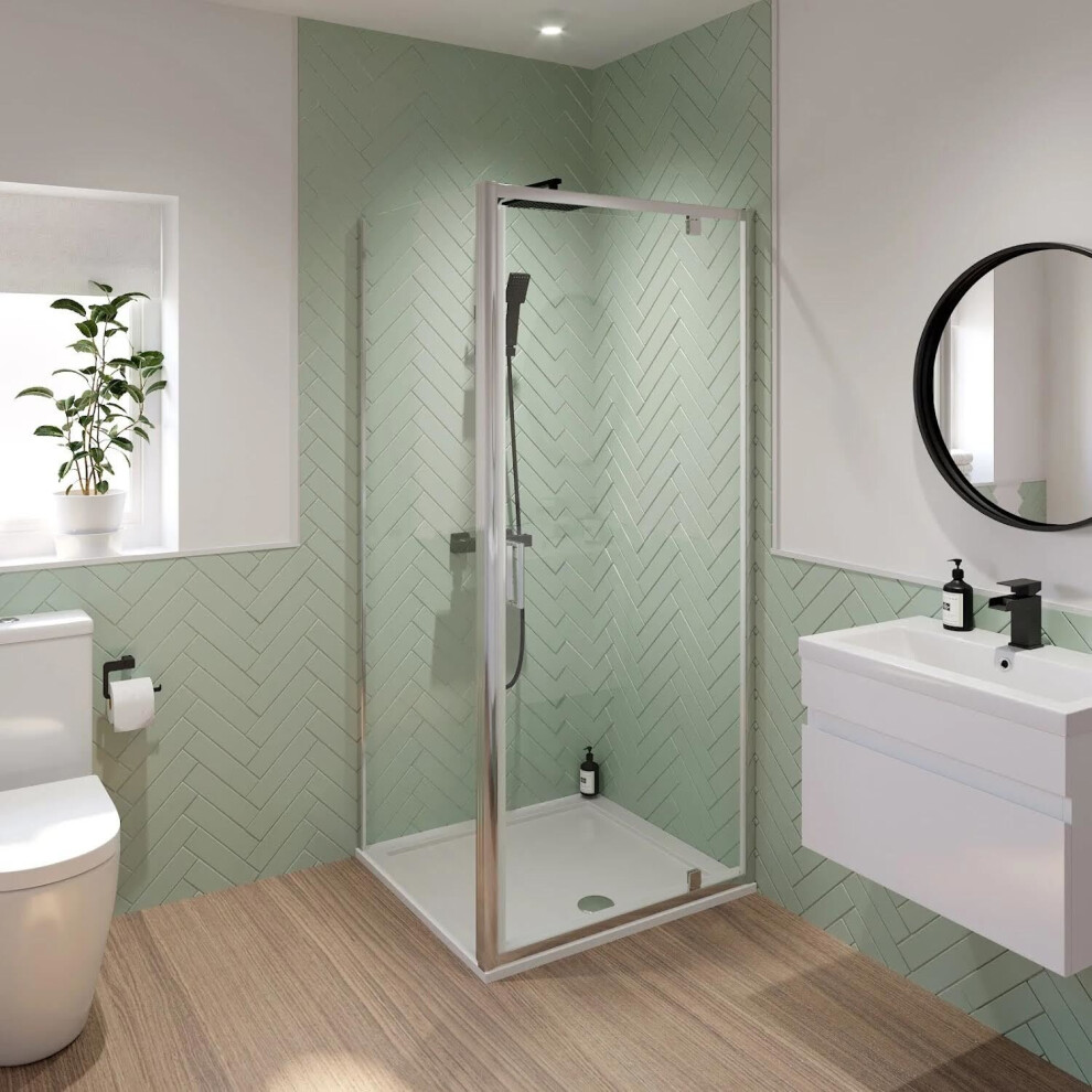 Luxura Pivot Shower Enclosure 700 X 700Mm - 6Mm 5056467271755
