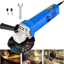 Electric Angle Grinder for Wood Cutting Polishing Grinding with 1 Cutting Disc and Side Handle Powerful Hand Tool 12000 rpm 115mm 550W