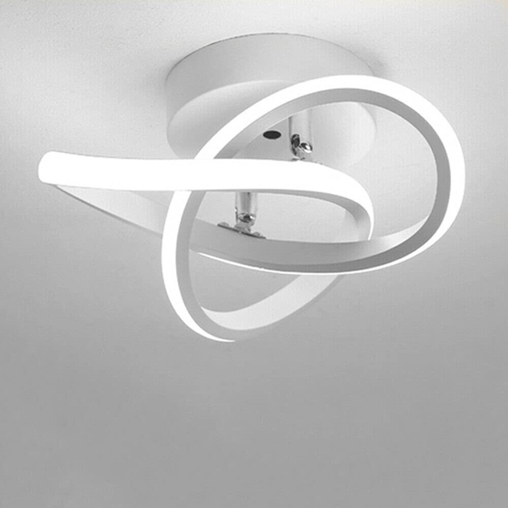 (White light) Modern Led Ceiling Light White Nordic Style Chandelier Creative Design Ceiling Lamp for Bedroom, Kitchen, Corridor, Restaurant, Balcony