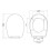 White Oval Toilet Seat Soft Slow Close Easy Clean Bottom Fixing Hinges 6