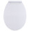White Oval Toilet Seat Soft Slow Close Easy Clean Bottom Fixing Hinges 2