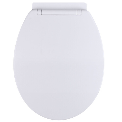 White Oval Toilet Seat Soft Slow Close Easy Clean Bottom Fixing Hinges 1