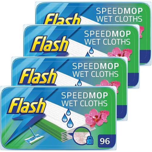 Flash Flash Speedmop Wet Cloth Refills, Floor Cleaner, Wild Orchid, 96 Count