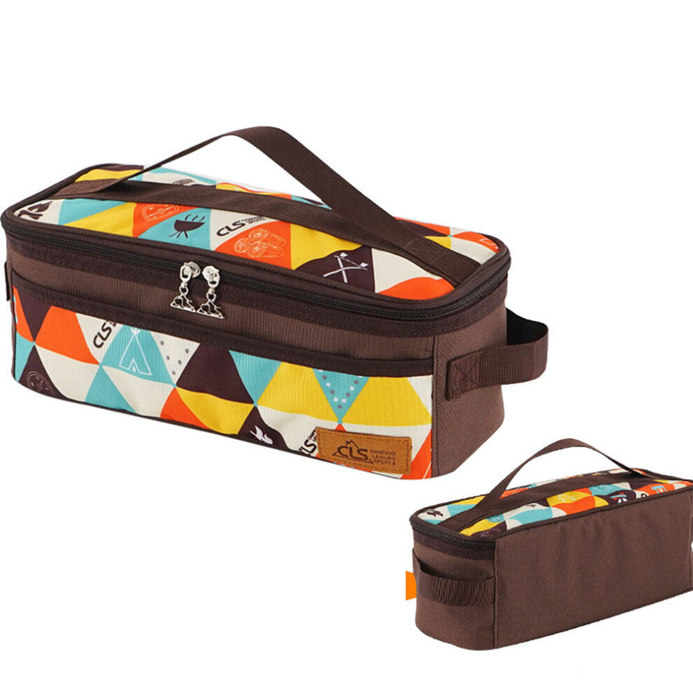 (ethnic stripes) 1PC Outdoor Portable Camping Cooker Storage Bag Camping Kitchen Cookware Storage Tools Picnic Bags