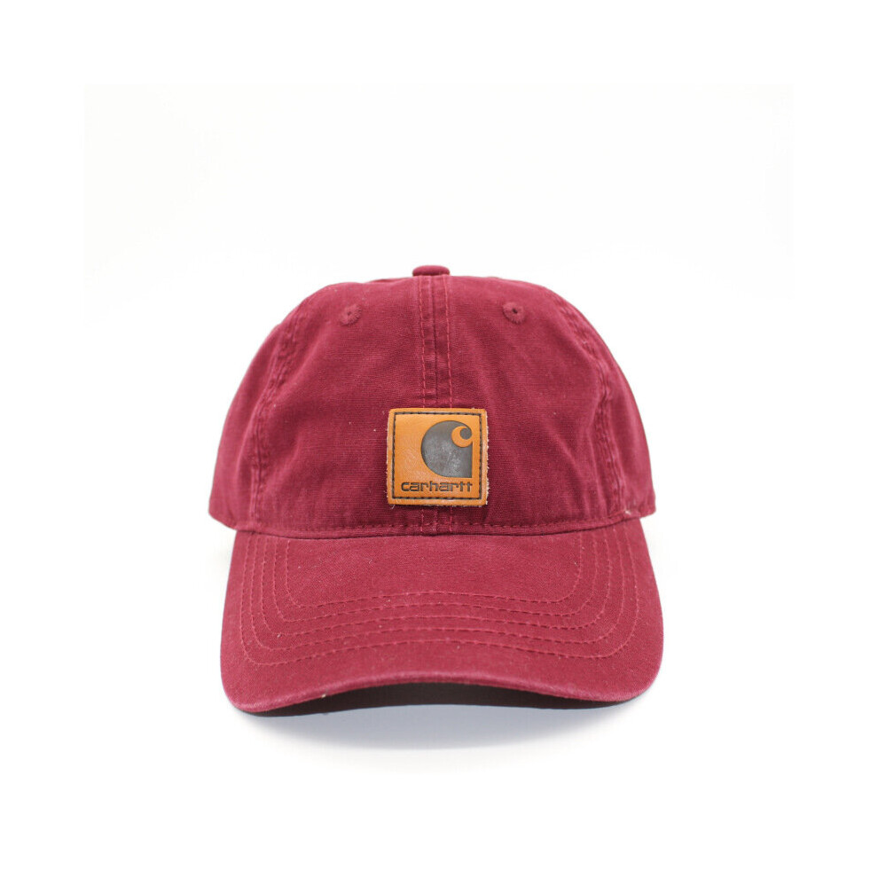 (Burgundy) Mens Carhartt Baseball Cap Hats Travel Adjustable Canvas Adults Women Unisex