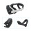 (White) 5 In1 Front Cover Eye Mask Pad For Oculus Quest 2 Touch Controller Silicone Grip Skin Thumb Button Knuckle Strap 5