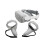 (White) 5 In1 Front Cover Eye Mask Pad For Oculus Quest 2 Touch Controller Silicone Grip Skin Thumb Button Knuckle Strap 6