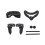 (White) 5 In1 Front Cover Eye Mask Pad For Oculus Quest 2 Touch Controller Silicone Grip Skin Thumb Button Knuckle Strap 2