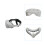 (White) 5 In1 Front Cover Eye Mask Pad For Oculus Quest 2 Touch Controller Silicone Grip Skin Thumb Button Knuckle Strap 4
