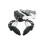 (Black) 5 In1 Front Cover Eye Mask Pad For Oculus Quest 2 Touch Controller Silicone Grip Skin Thumb Button Knuckle Strap 7