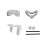 (Black) 5 In1 Front Cover Eye Mask Pad For Oculus Quest 2 Touch Controller Silicone Grip Skin Thumb Button Knuckle Strap 3
