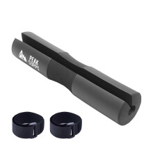 (Black) Barbell protection pad with fasteners - Squats, Hip Thrusts